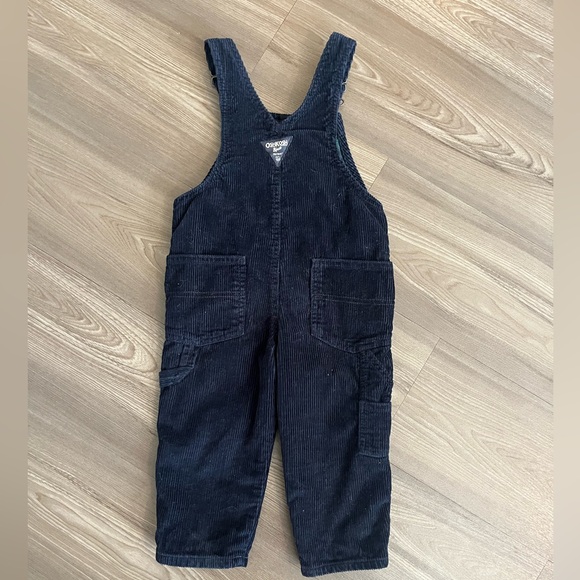 OshKosh Corduroy Overalls Blue 2T - Picture 2 of 4